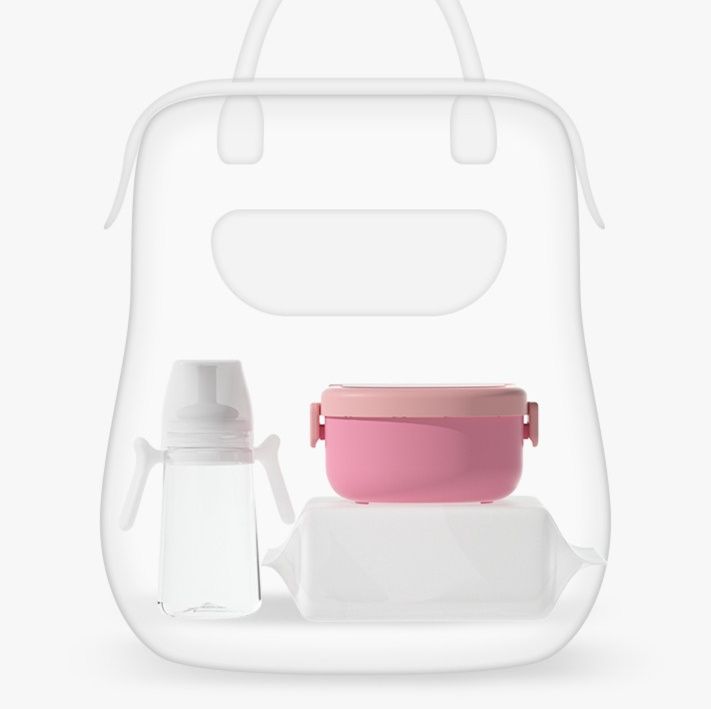 動物柄二段式折りたたみスリム弁当箱