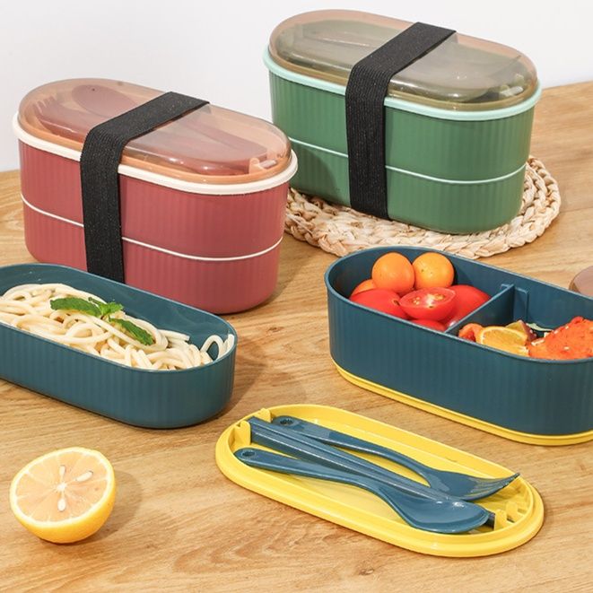 仕切り付き二段弁当箱