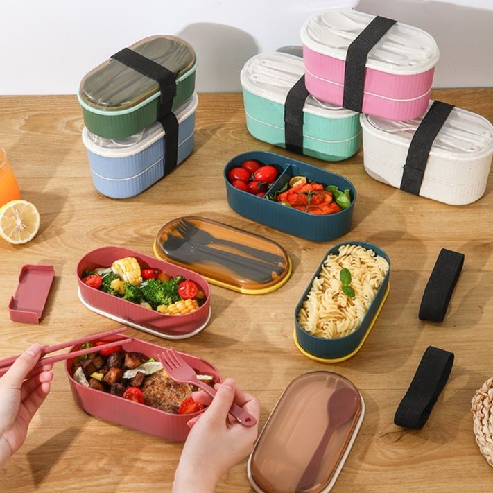 仕切り付き二段弁当箱