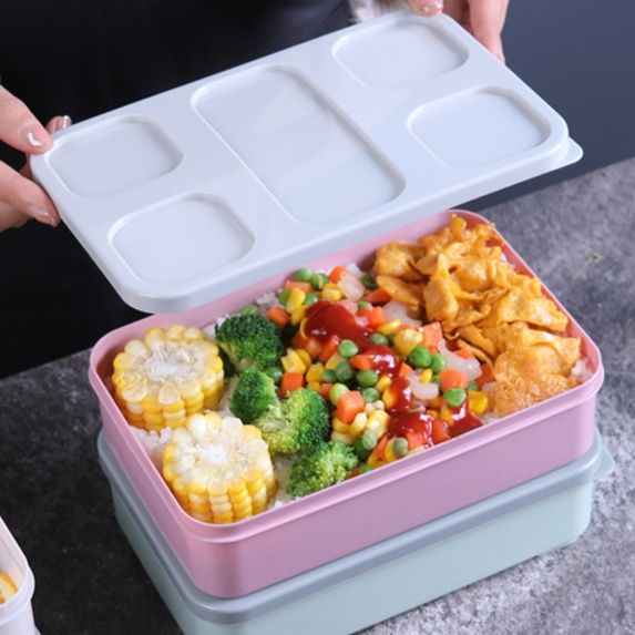 密閉式携帯用スリム弁当箱