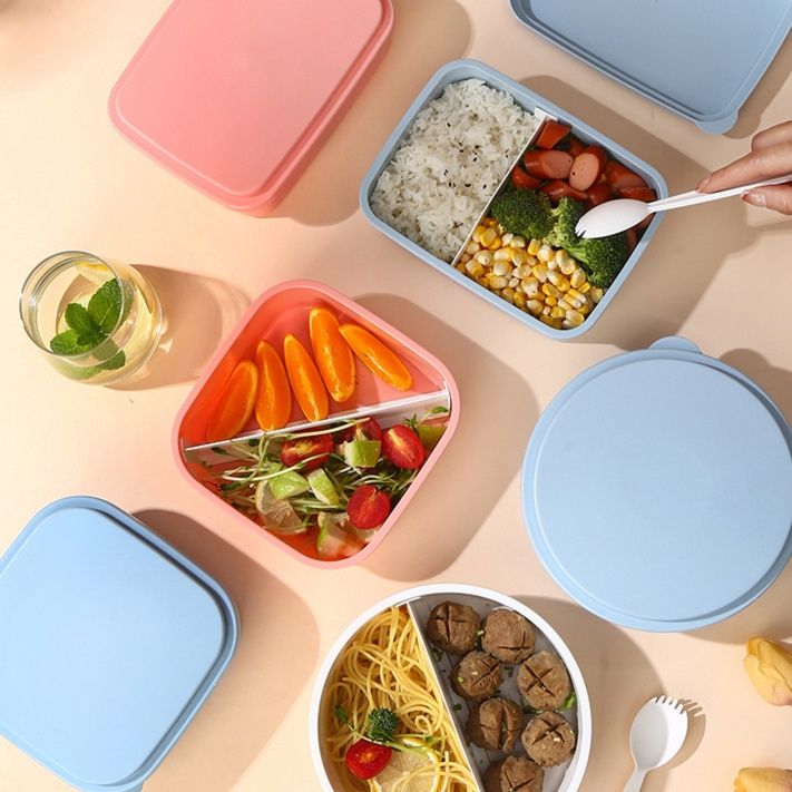 二段式仕切り付きスリム弁当箱