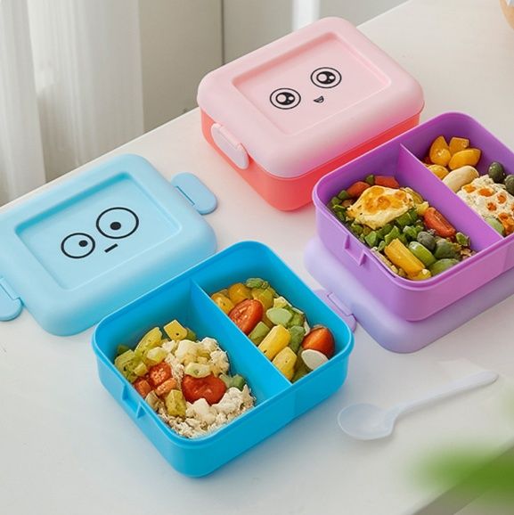 表情付きコンパクトスリム弁当箱