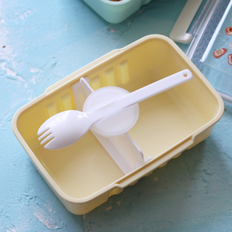 仕切り付き透明蓋スリム弁当箱