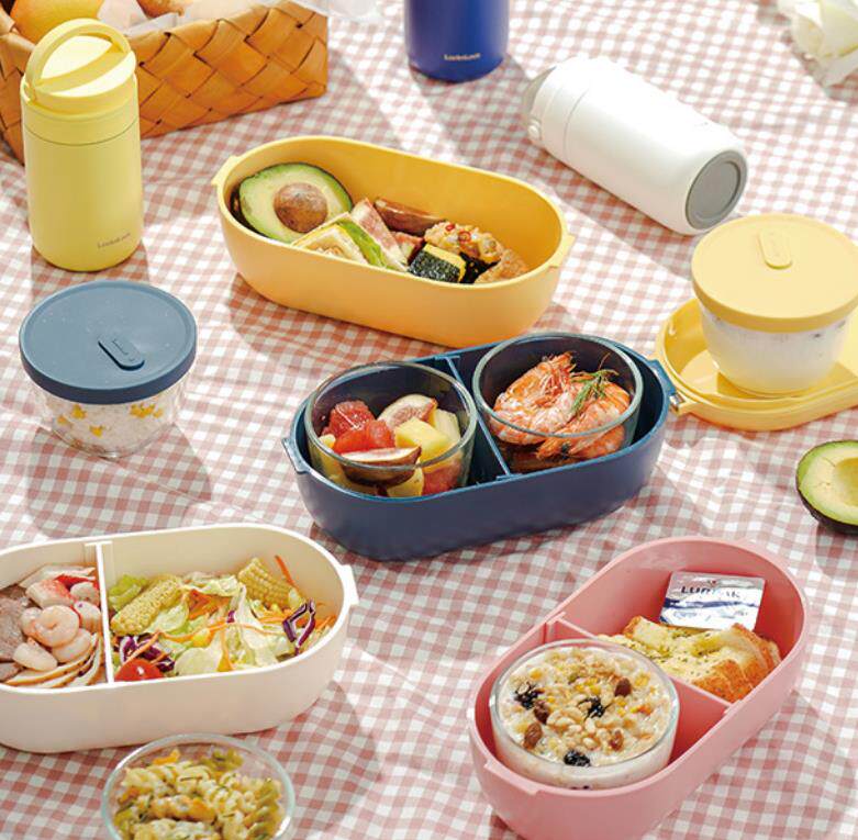 丸型仕切り付き電子レンジ対応弁当箱