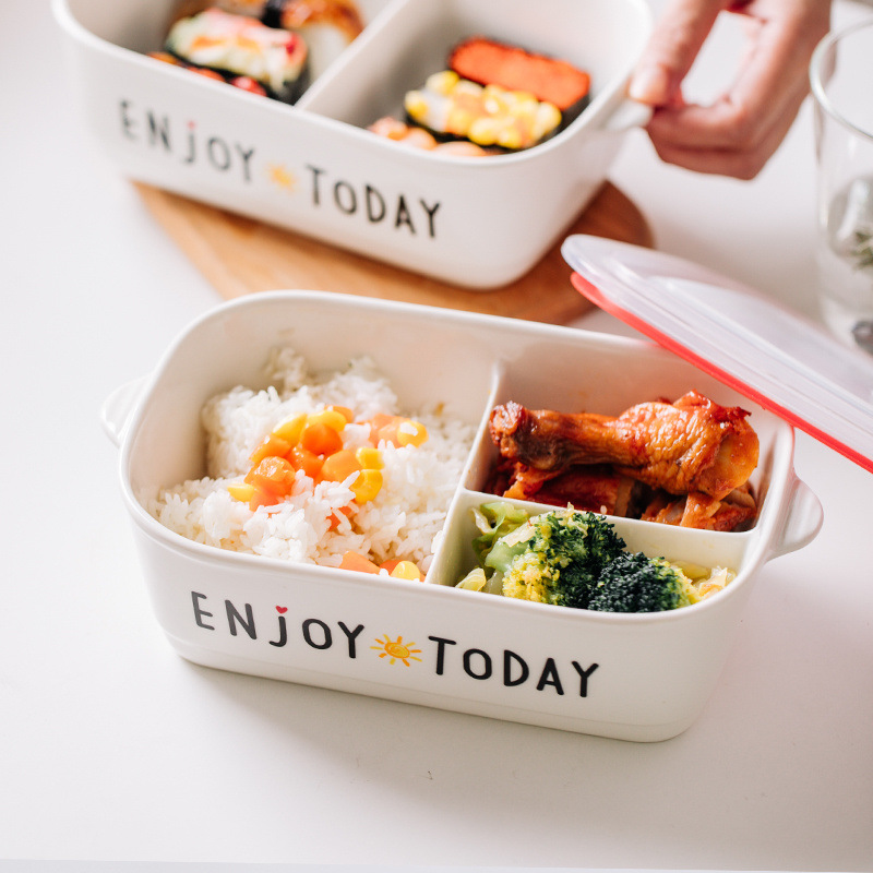 三段仕切り付きコンパクト弁当箱