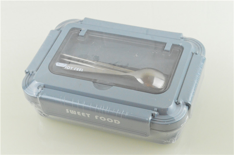 弁当箱 透明窓付き二段式密閉スリム弁当箱