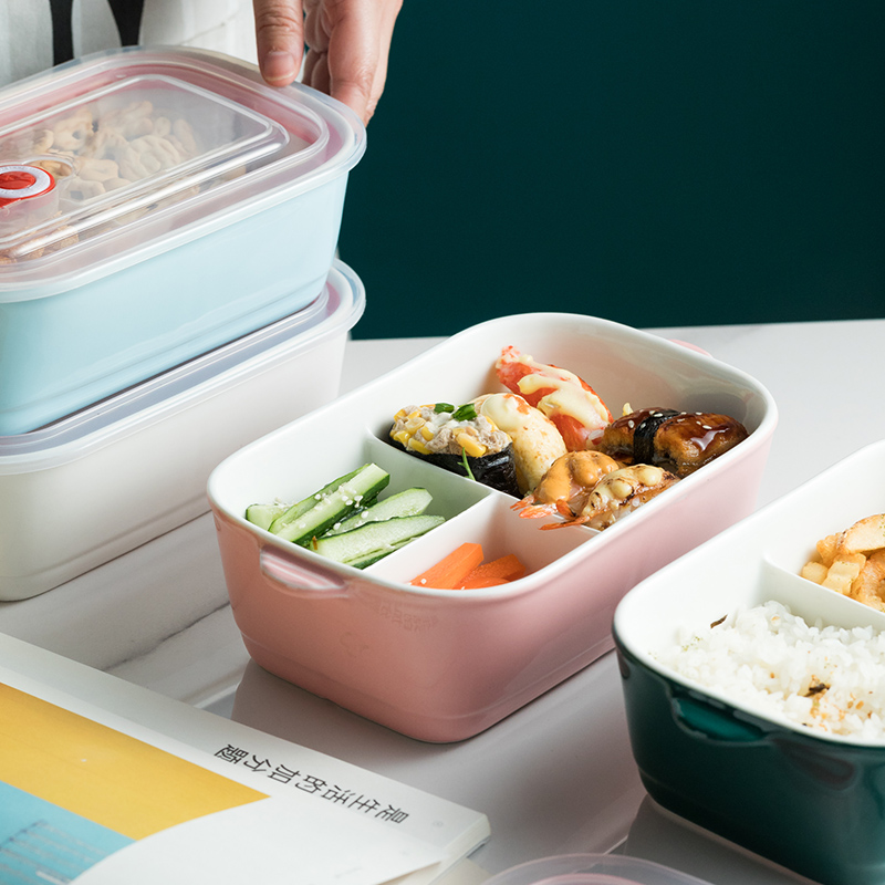 三段仕切り付き縦型弁当箱