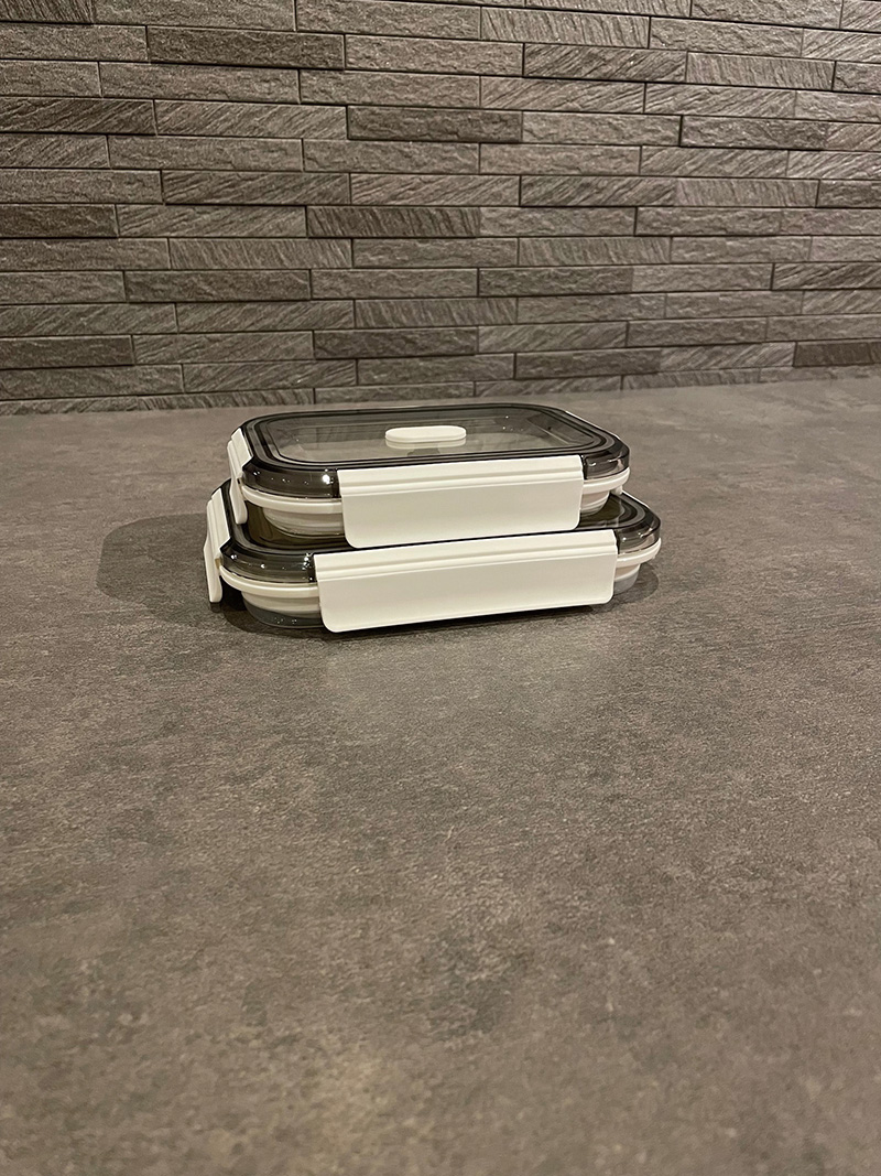 折りたたみ式レンジ対応弁当箱 シリコン保存容器
