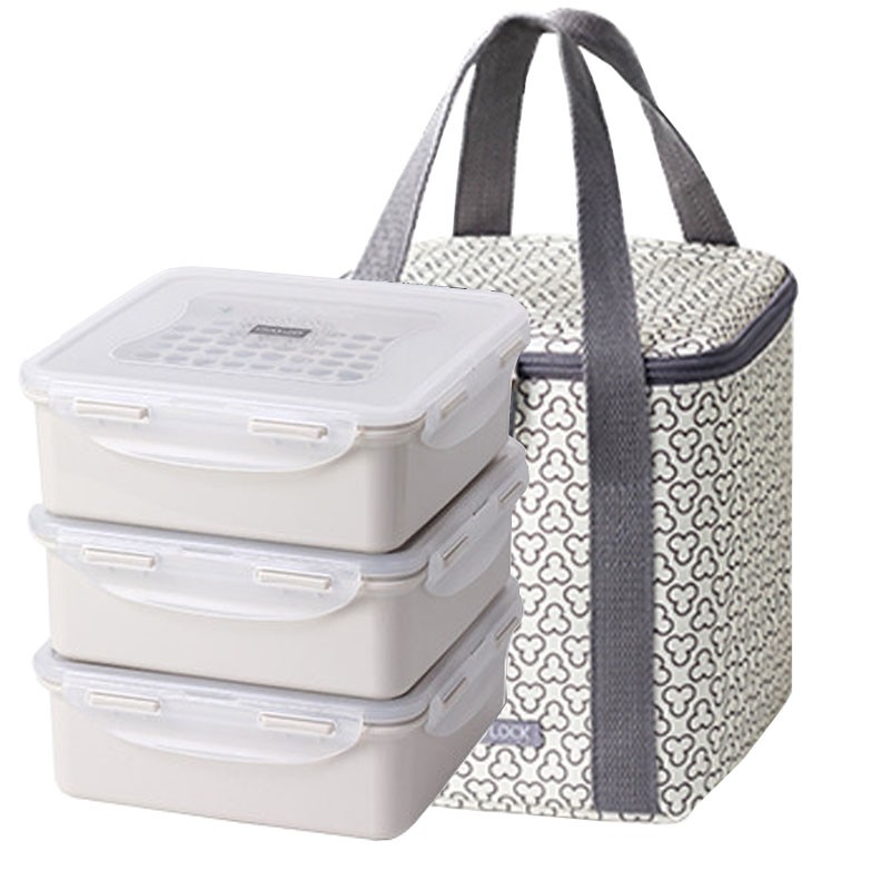 三段重ね式携帯用密閉弁当箱