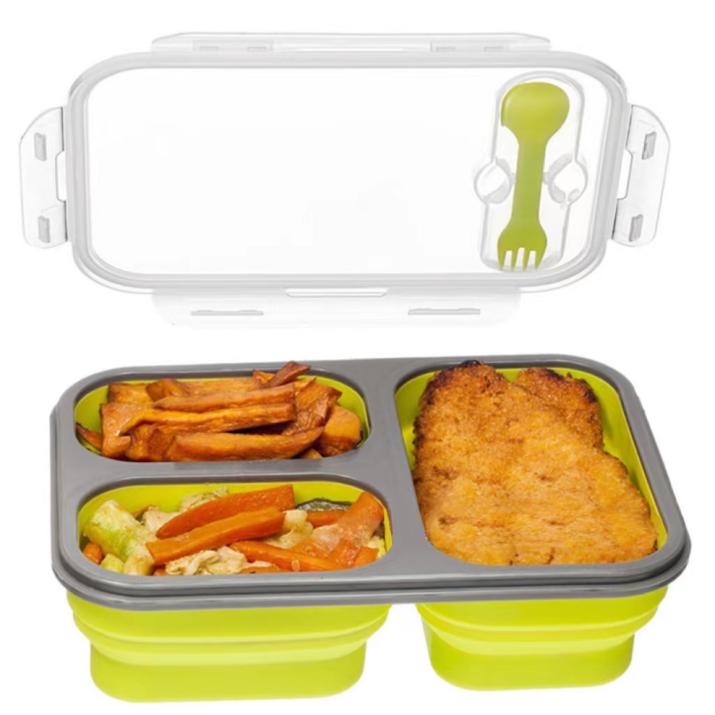 折りたたみ式スプーン付き携帯弁当箱