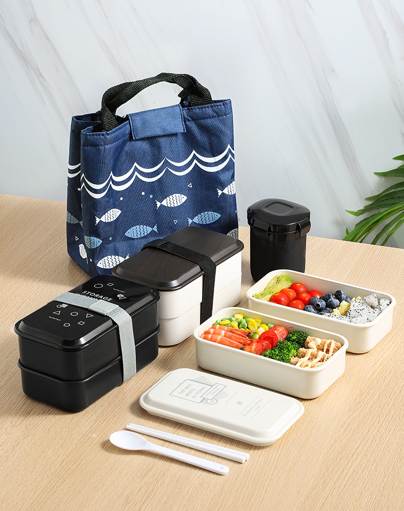 汁物容器付き二段式電子レンジ対応弁当箱