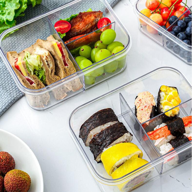 透明仕切り付きスリム弁当箱