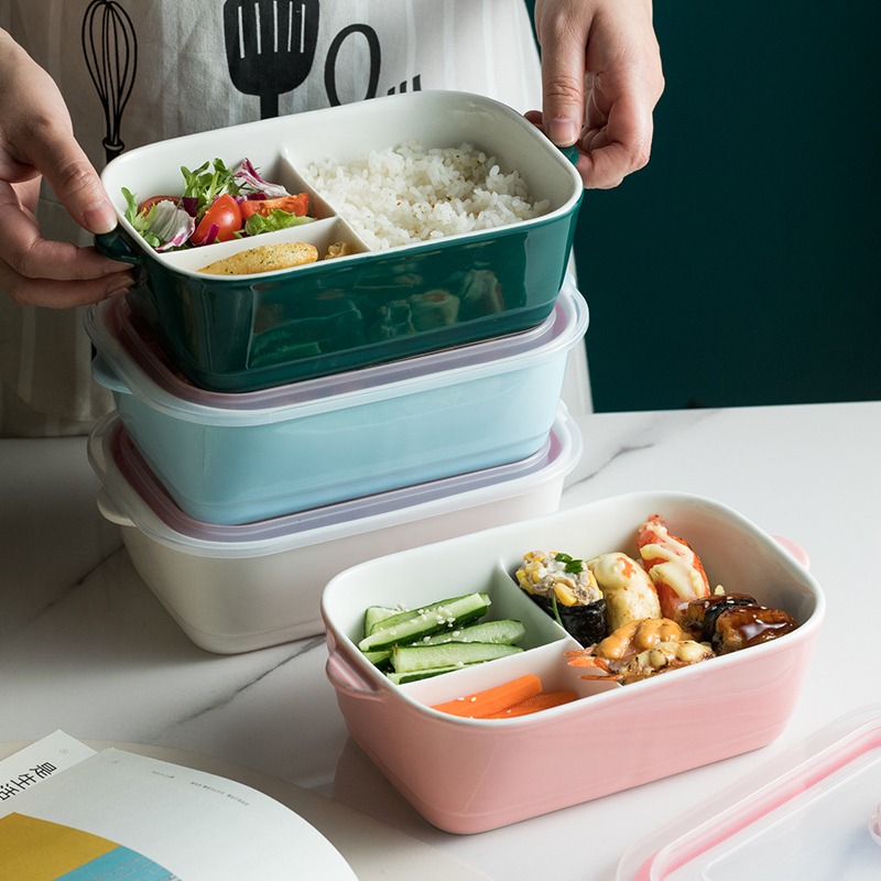 三段仕切り付き縦型弁当箱