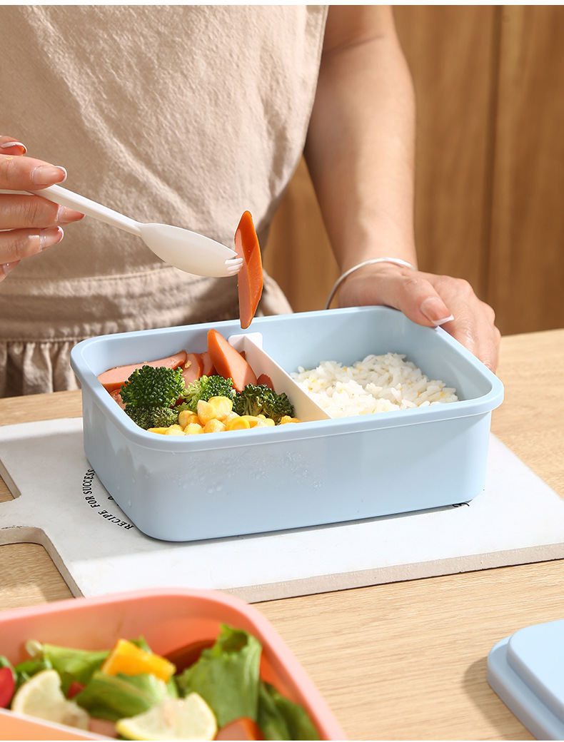 二段式仕切り付きスリム弁当箱