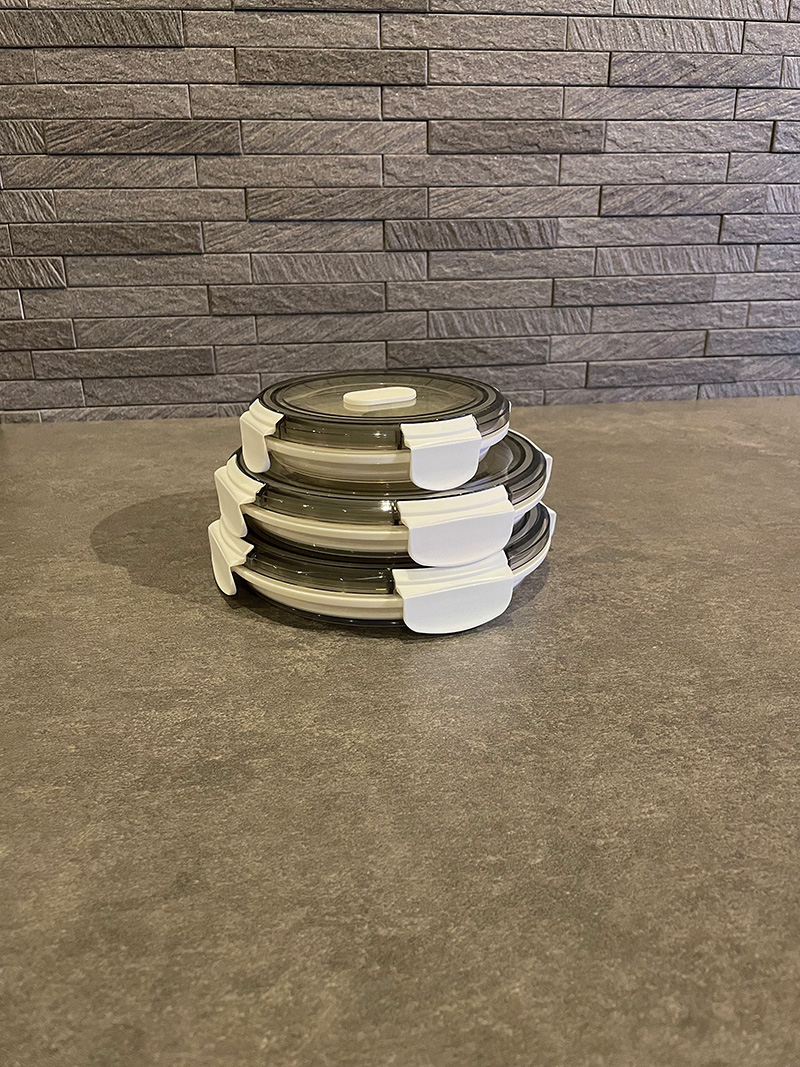 折りたたみシリコン保存容器レンジ対応弁当箱丸型