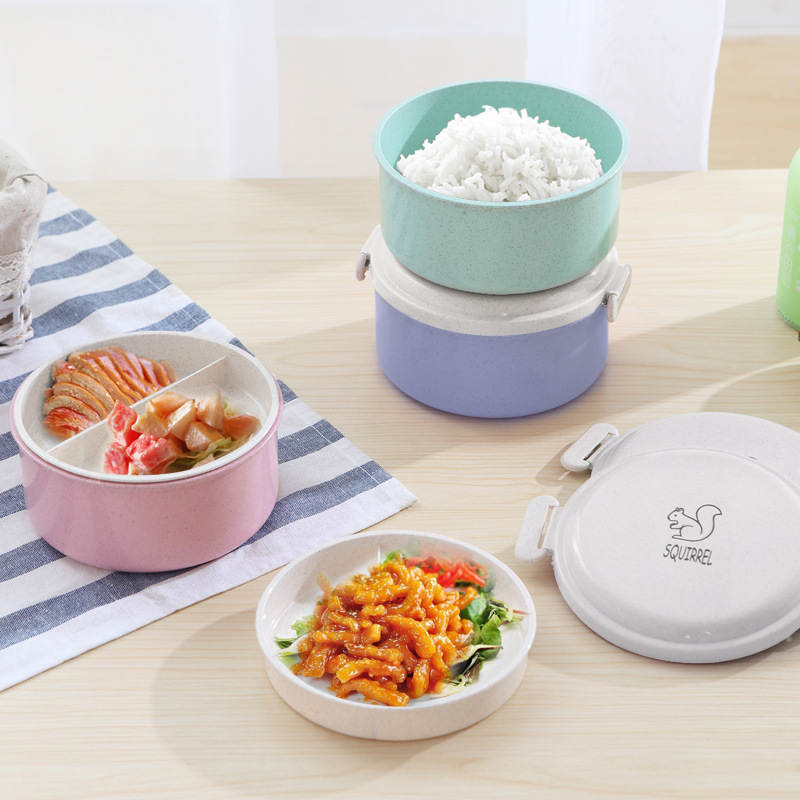 丸型多段式スリム弁当箱