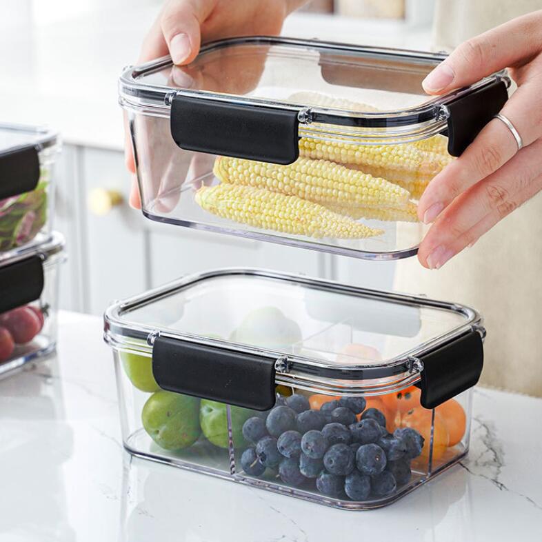 透明仕切り付きスリム弁当箱