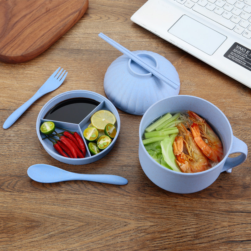 取っ手付き二段式麺類対応縦型弁当箱