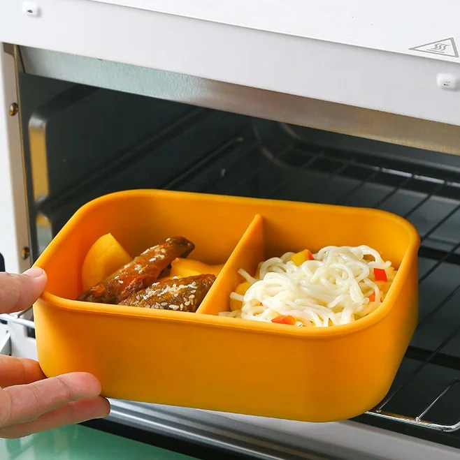 二段仕切り付き縦型弁当箱