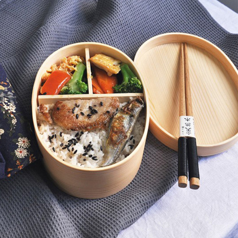 天然木製弁当箱