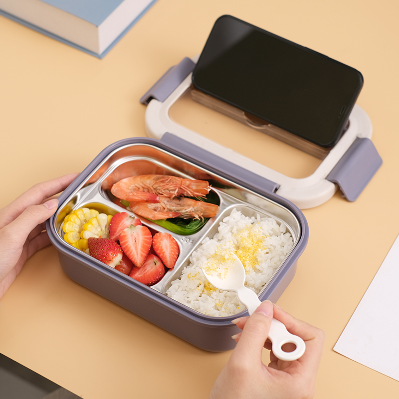 仕切り付きコンパクト携帯弁当箱