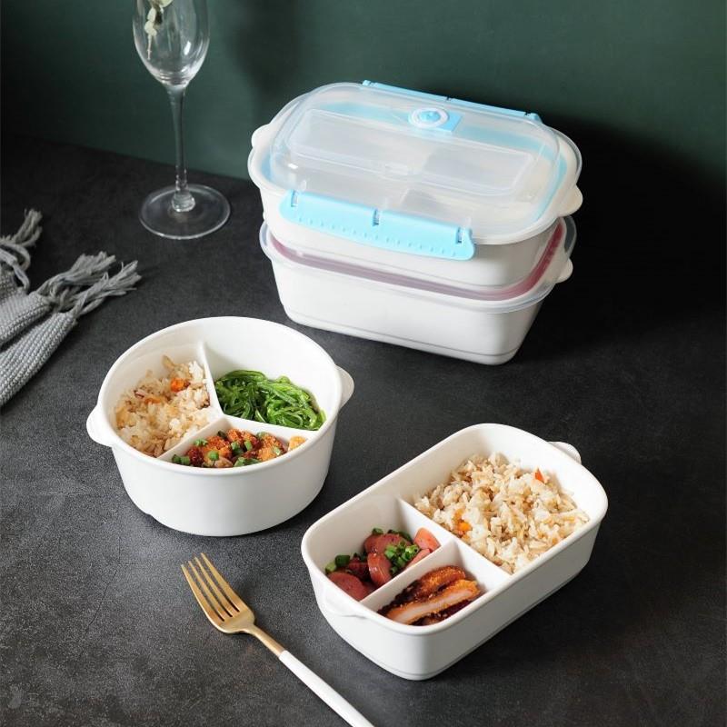 三段仕切り付き電子レンジ対応弁当箱