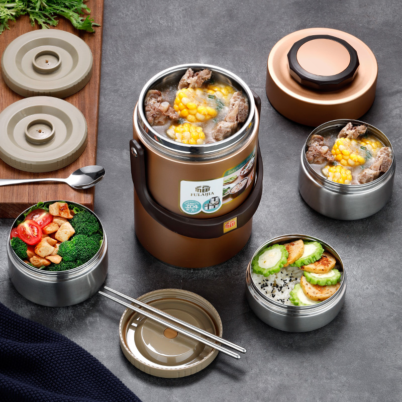 多層式真空断熱保温弁当箱