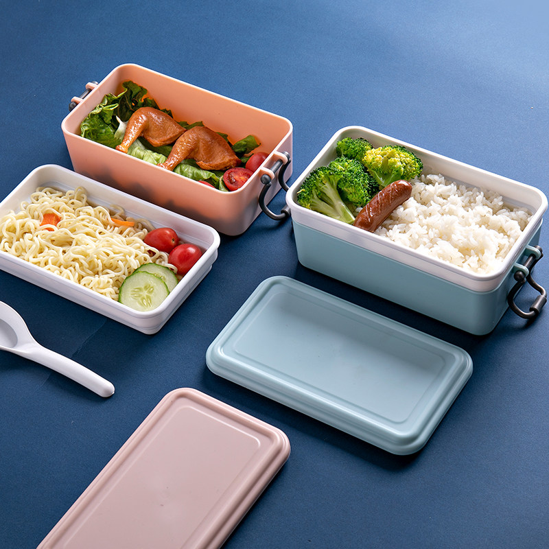 持ち手付き二段式ランチボックス