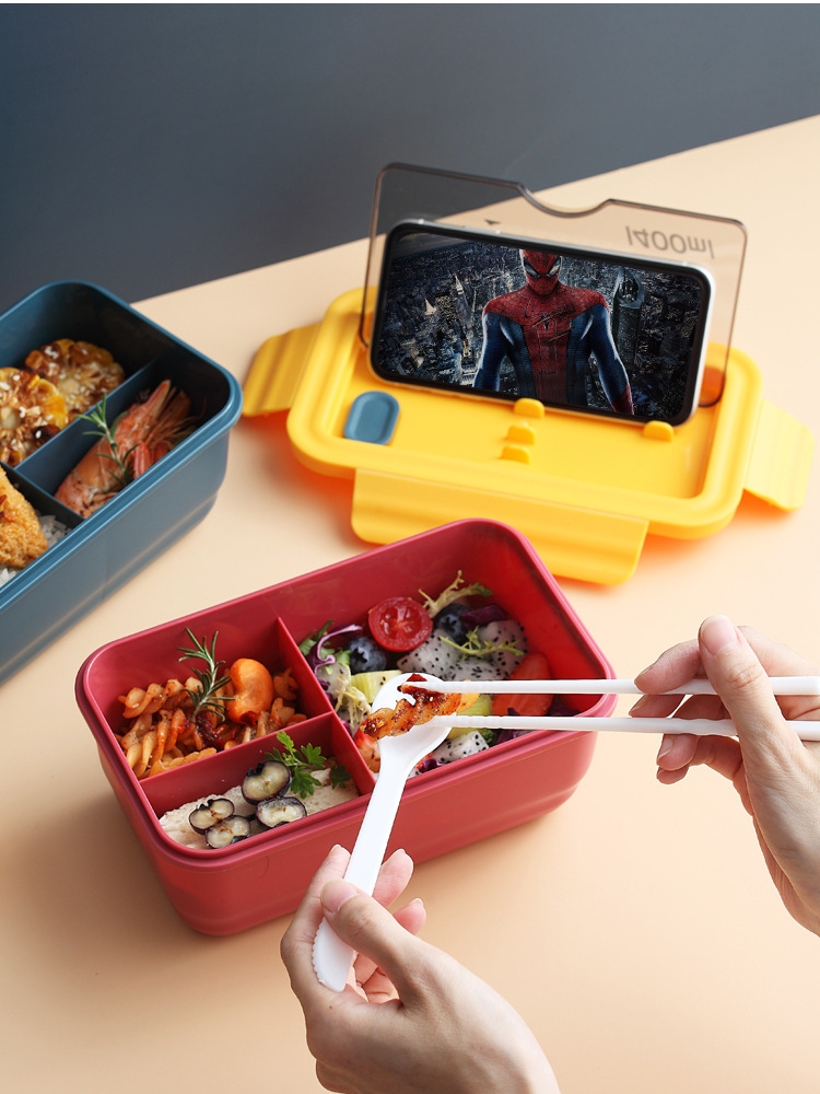 多機能携帯立て付き縦型弁当箱