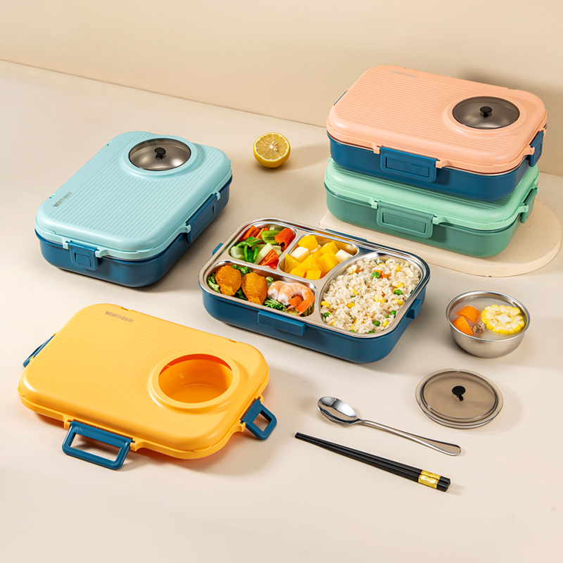 真空断熱ステンレス仕切り付き保温弁当箱