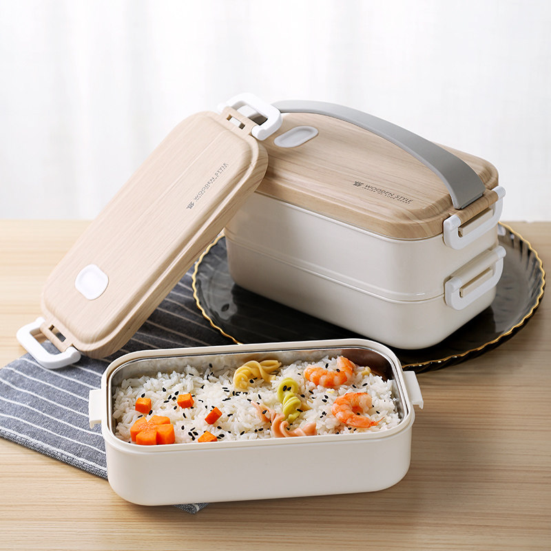 木目調蓋弁当箱