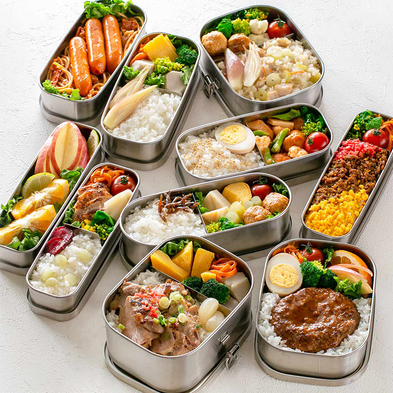 二段式ステンレス製保温ランチ容器