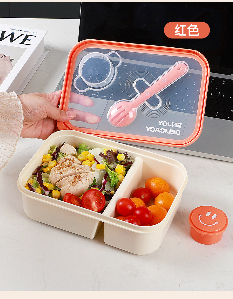 スプーン箸付きレンジ対応弁当箱