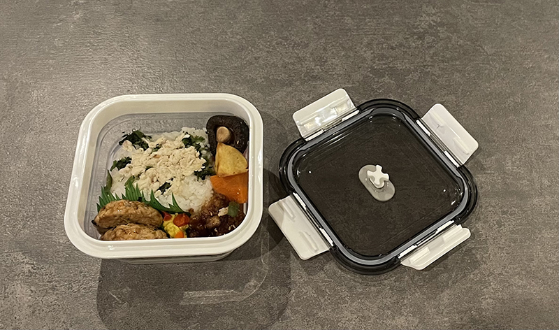 折りたたみ式レンジ対応弁当箱シリコン角型保存容器