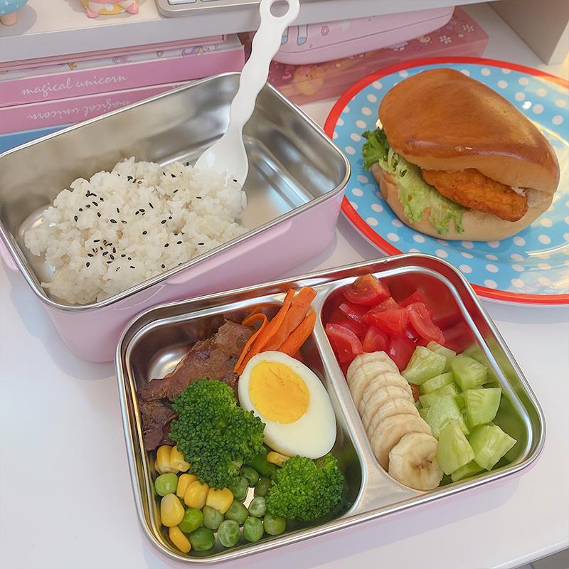 弁当箱 可愛い動物柄ステンレス製二段弁当箱