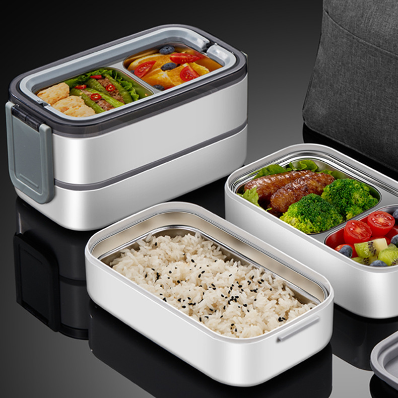 多層式ステンレス保温弁当箱セット