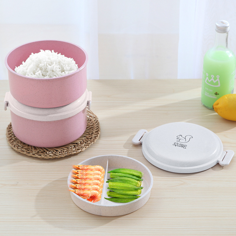 丸型多段式スリム弁当箱