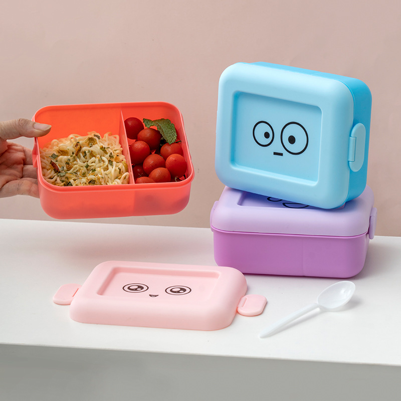 表情付きコンパクトスリム弁当箱