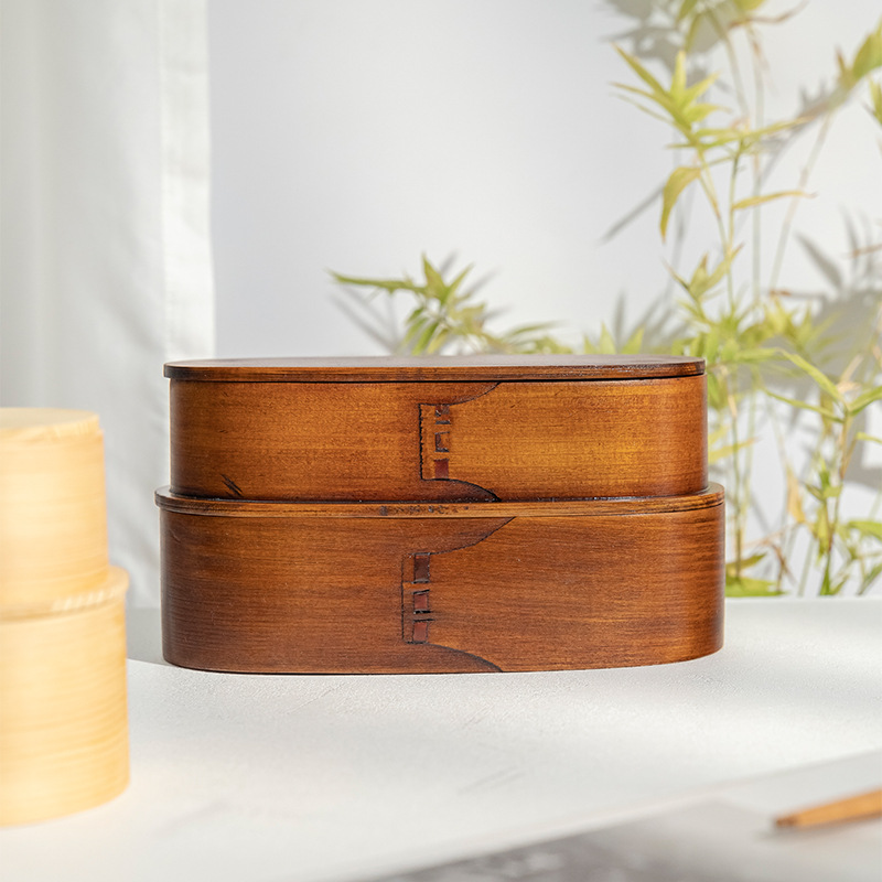 天然木製保温弁当箱