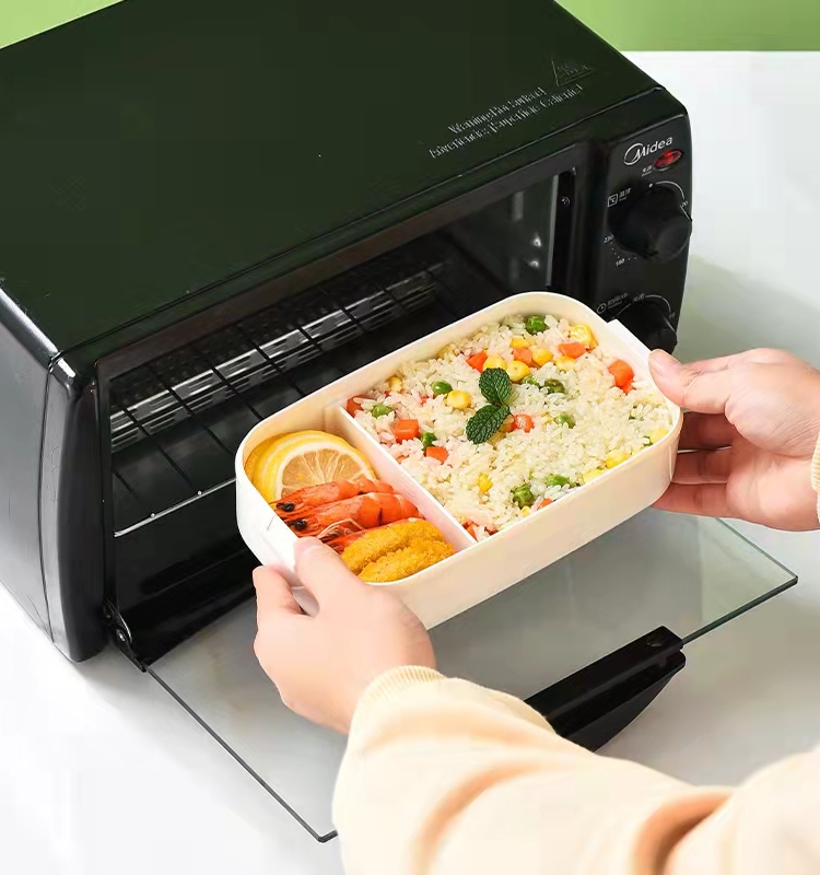 保温機能付きステンレス製2段弁当箱