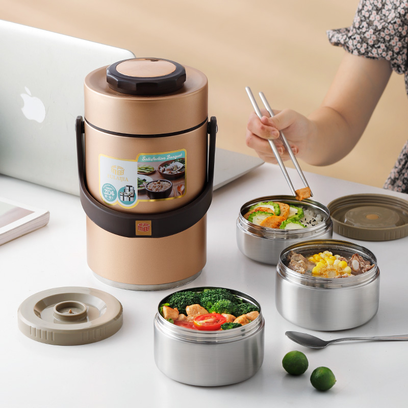 多層式真空断熱保温弁当箱