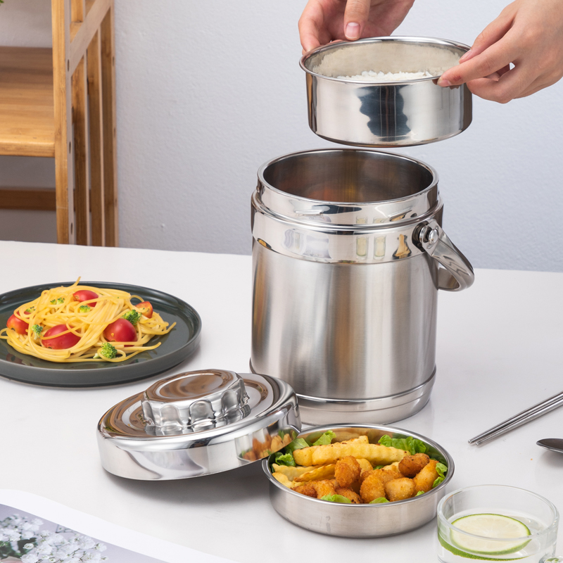 ステンレス製多段式保温ランチジャー