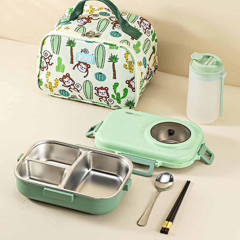 真空断熱ステンレス仕切り付き保温弁当箱