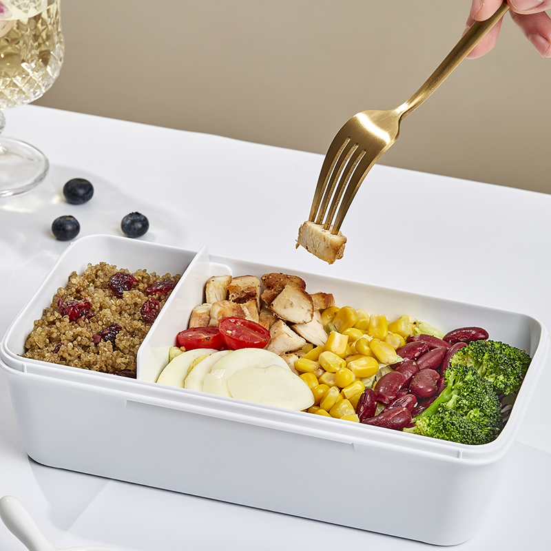 二段仕切り付き電子レンジ対応弁当箱