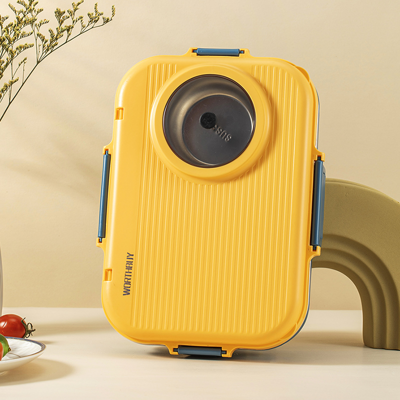 真空断熱ステンレス仕切り付き保温弁当箱