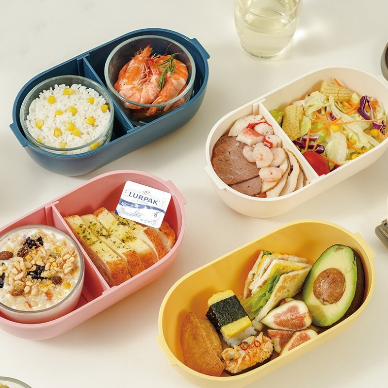 仕切り付き電子レンジ対応弁当箱