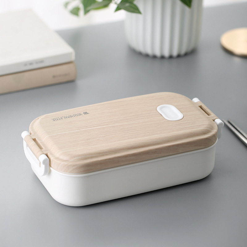 取っ手付き二段式ランチボックス