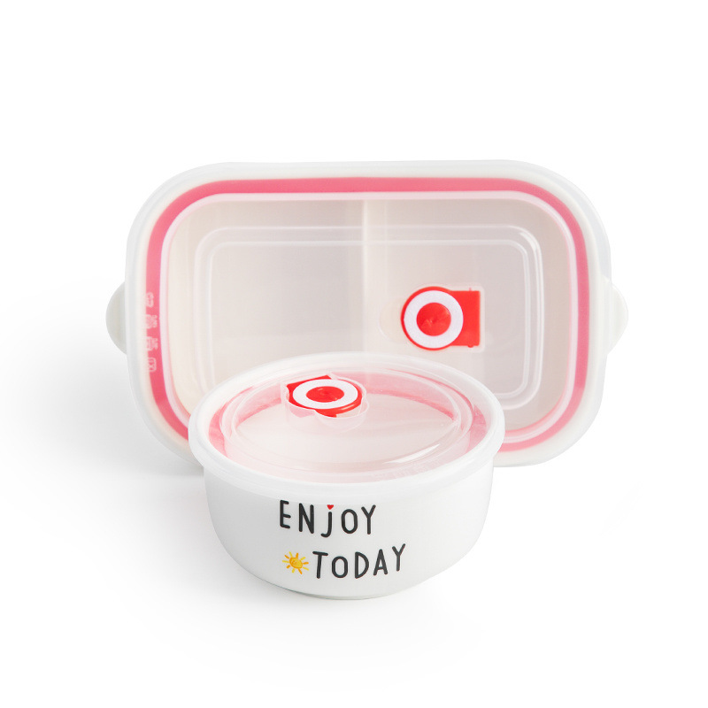 三段仕切り付きコンパクト弁当箱