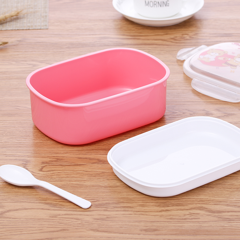 可愛い動物柄付き密閉式2段弁当箱