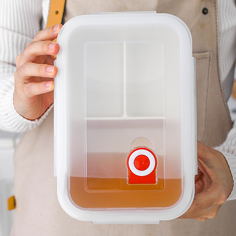 可愛い猫柄仕切り付きレンジ対応弁当箱